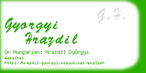 gyorgyi hrazdil business card